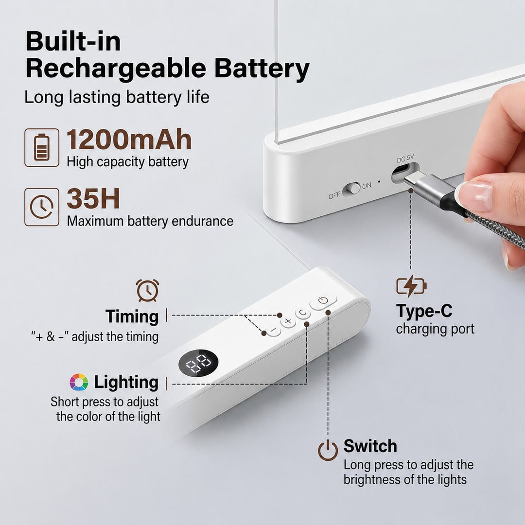 Book Light features and controls